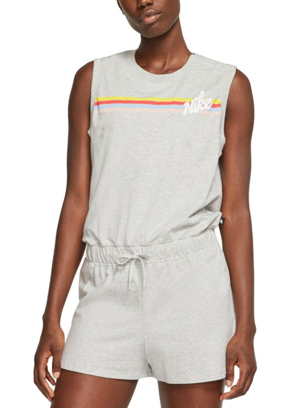 Nike Womens Cotton Striped Romper